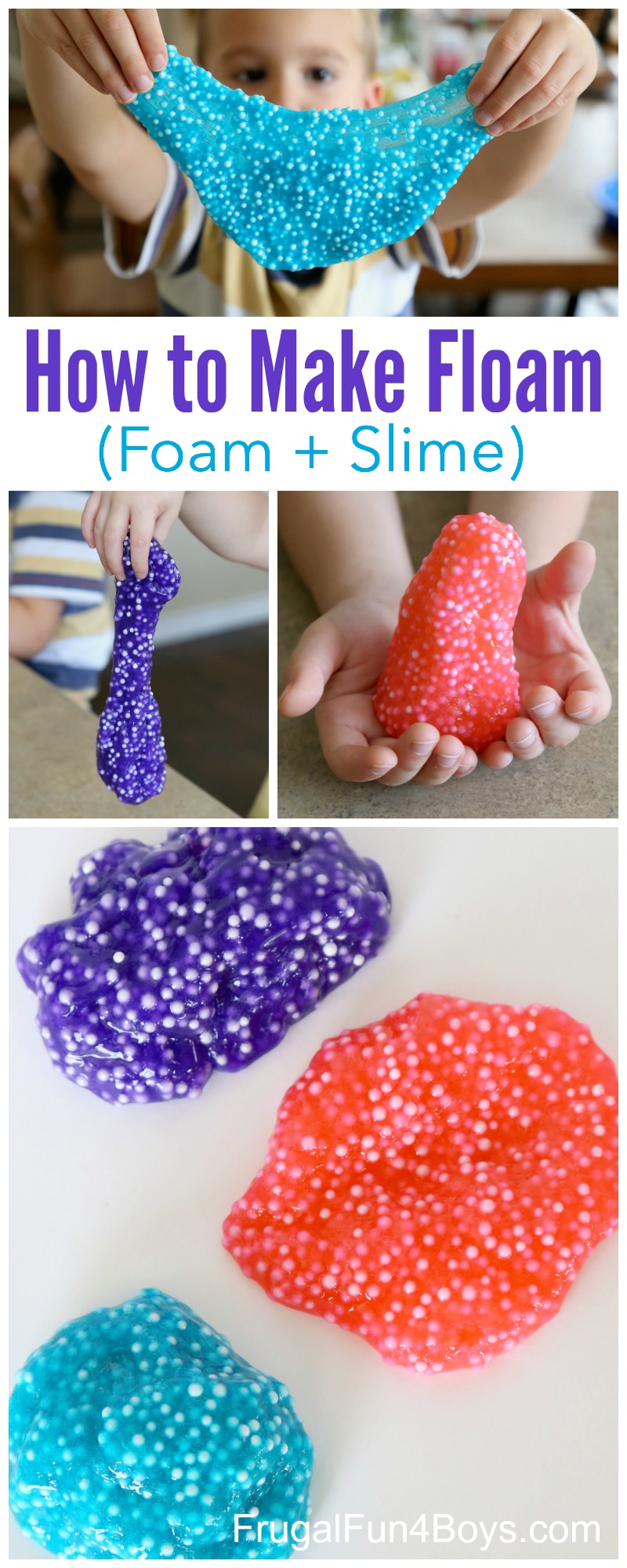 How to Make Floam (Foam + Slime) - Frugal Fun For Boys and Girls